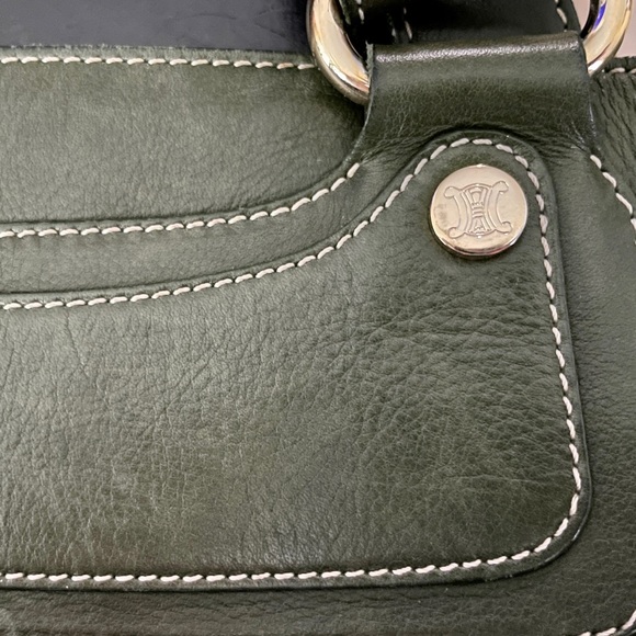 100% AUTHENTIC, like-new & barely used, Céline Boogie Bag in Olive Green Leather - Picture 13 of 16